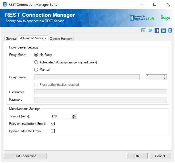 REST Connection Manager - Advanced